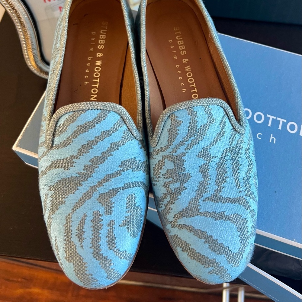 Stubbs & Wootton Thumbprint Slip-On Loafers 7.5 MINT CONDITION